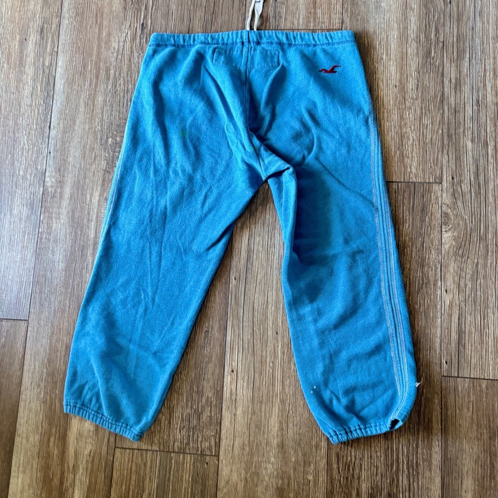 Hollister Co Y2K Sweatpants Bundle Blue HCO Logo Cream Cropped Loungewear Medium - Picture 5 of 12